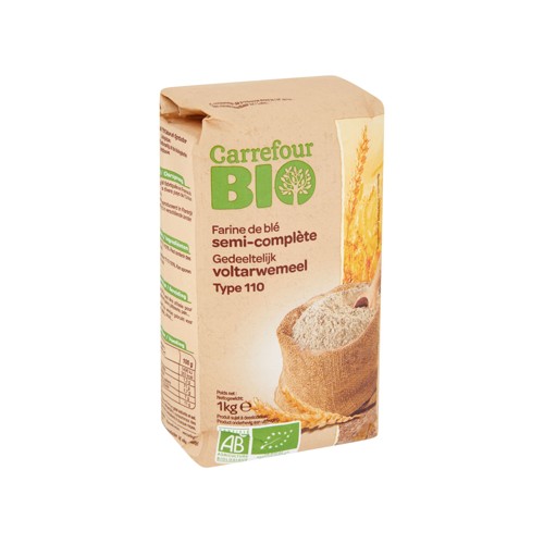 Carrefour Bio Farine de Blé Semi-Complète Type 110 1 kg