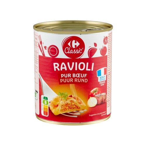 Carrefour Classic'' Ravioli Pur Boeuf 800 g