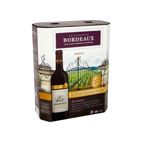 France Bordeaux Caves D''augustin Florent Rouge Bag in Box 3L