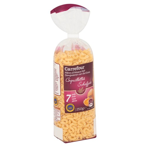 Carrefour Pâtes d''Alsace IGP Coquillettes 7 ufs Frais 250 g