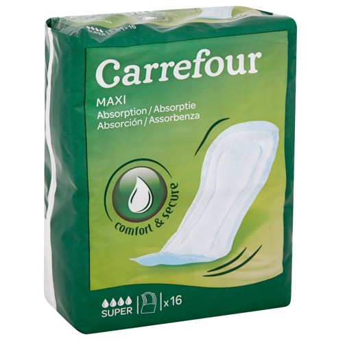 Carrefour Soft Super Maxi Serviettes x16