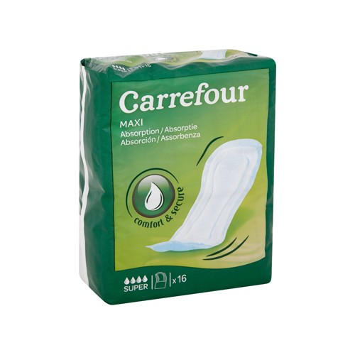 Carrefour Soft Super Maxi Serviettes x16