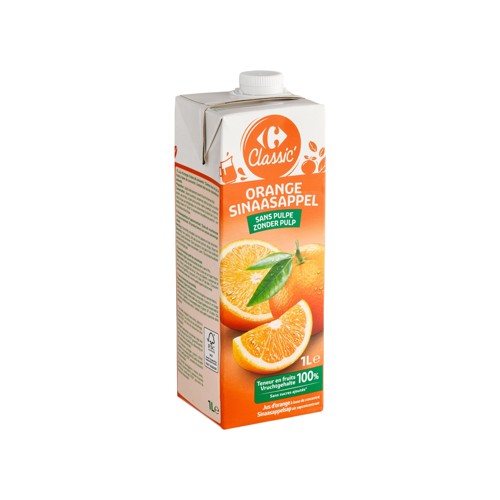 Carrefour Classic'' Jus d''Orange à Base de Concentré Sans Pulpe 1 L