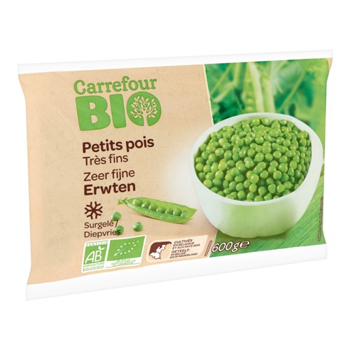 Carrefour Bio Petits Pois Très Fins 600 g
