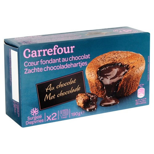 Carrefour Moelleux au Chocolat Noir 2 x 95 g
