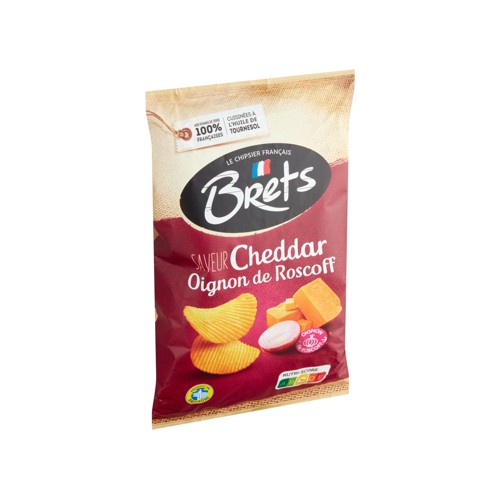 Brets Cheddar Oignon De Roscoff 125g