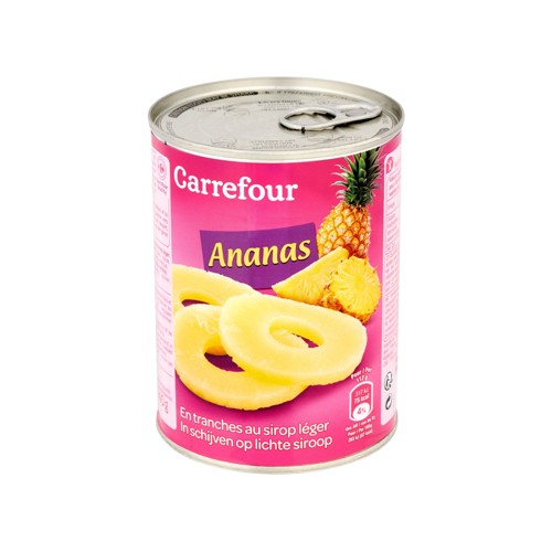 Carrefour Ananas en Tranches au Sirop Léger 560 g