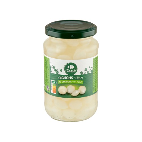 Carrefour Classic'' Oignons Au Vinaigre 340 g