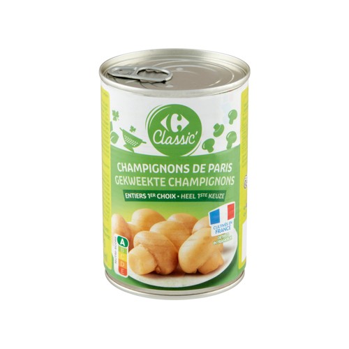 Carrefour Classic'' Champignons de Paris Entiers 1^er Choix 390 g