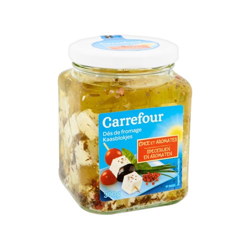 Carrefour Dés de Fromage Épice et Aromates 300 g