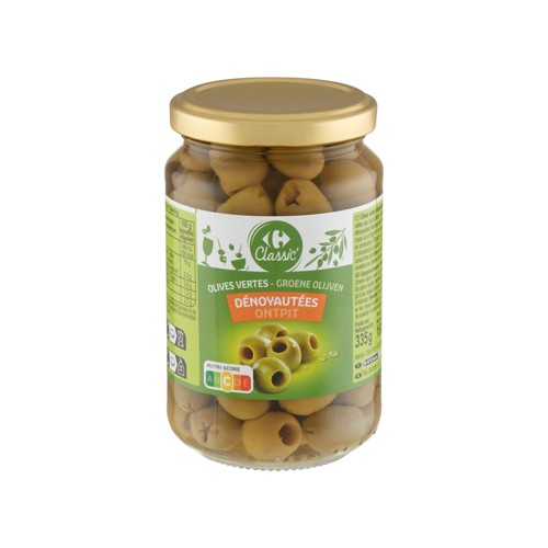 Carrefour Classic'' Olives Vertes Dénoyautées 335 g