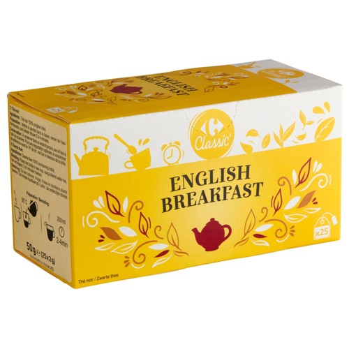 Carrefour Classic'' English Breakfast Thé Noir 25 x 2 g