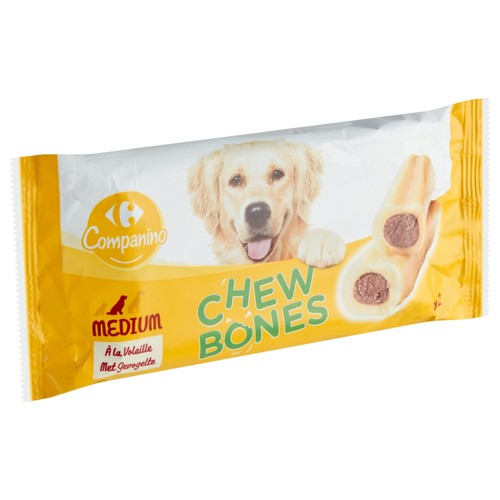 Carrefour Companino Chew Bones Medium à la Volaille 2 Pièces 200 g
