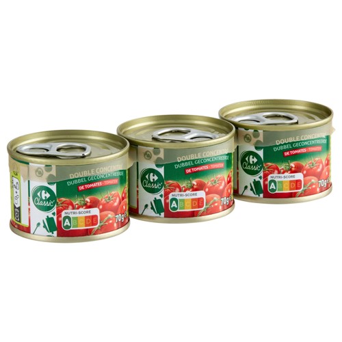 Carrefour Classic'' Double Concentré de Tomates  3 x 70 g