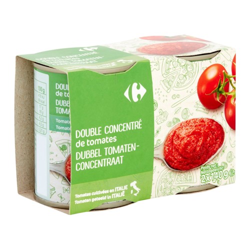 Carrefour Double Concentré de Tomates 2 x 140 g