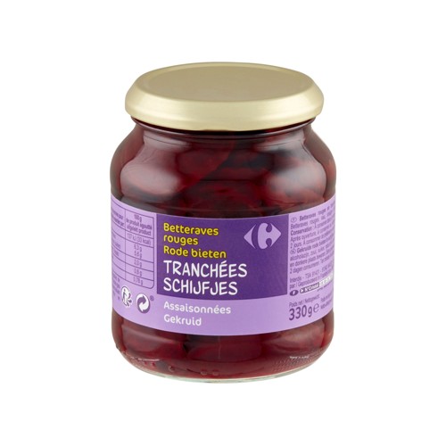 Carrefour Betteraves Rouges Tranchées Assaisonnées 330 g