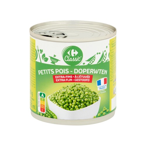 Carrefour Classic'' Petits Pois Extra-Fins à l''Étuvée 400 g