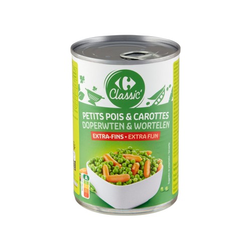 Carrefour Classic'' Petits Pois & Carottes Extra-Fins 400 g
