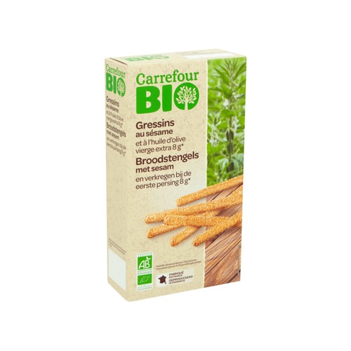 Carrefour Bio Gressins au Sésame 125 g