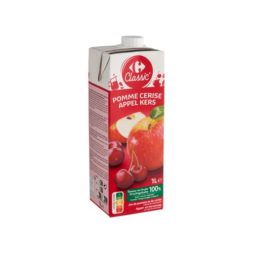 Carrefour Classic'' Jus de Pomme et de Cerise à Base de Concentrés 1 L