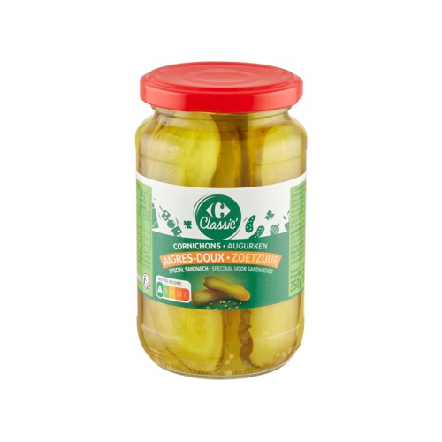 Carrefour Classic'' Cornichons Aigres-Doux 350 g