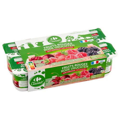 Carrefour Classic'' Fruits Rouges 8 x 125 g