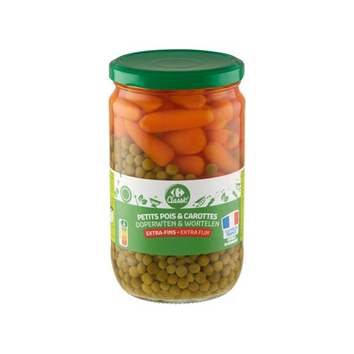 Carrefour Classic'' Petits Pois & Carottes Extra-Fins 660 g