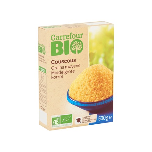 Carrefour Bio Couscous Grains Moyens 500 g