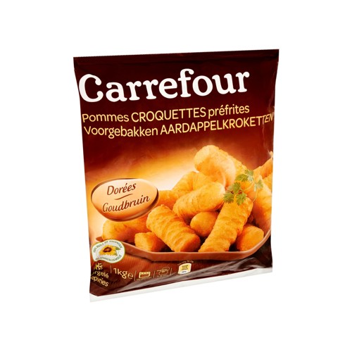 Carrefour Pommes Croquettes Préfrites Dorées 1 kg