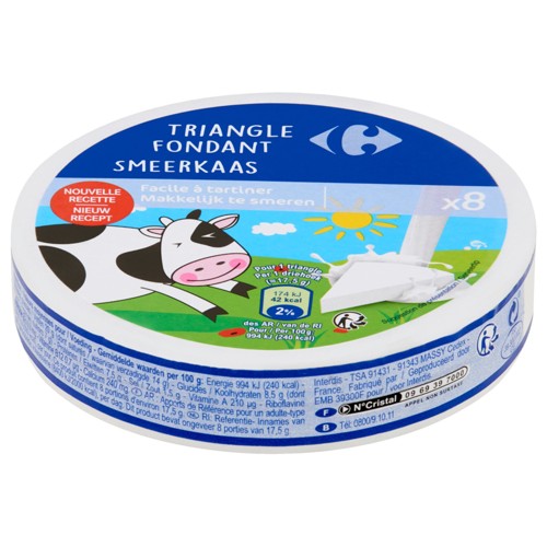 Carrefour Triangle Fondant 8 Pièces 140 g
