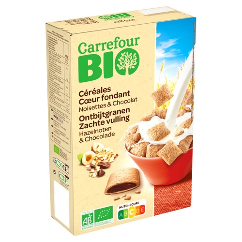 Carrefour Bio Céréales Cur Fondant Noisettes & Chocolat 375 g