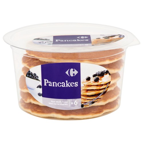 Carrefour Pancakes aux ufs Frais 6 Pièces 132 g