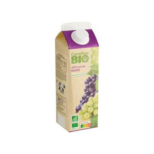 Carrefour Bio 100% Pur Jus Raisin 1 L