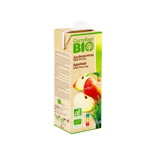 Carrefour Bio 100% Pur Jus Pomme 1 L