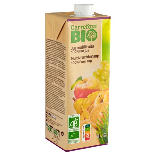 Carrefour Bio Jus Multifruits 100% Pur Jus 1 L