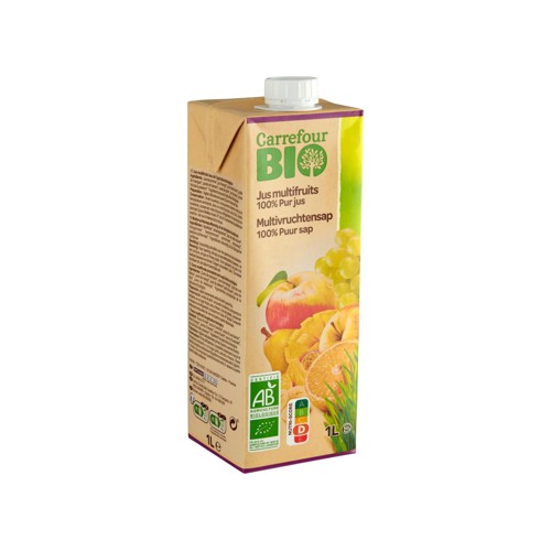 Carrefour Bio Jus Multifruits 100% Pur Jus 1 L
