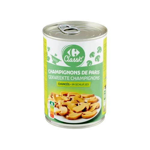 Carrefour Classic'' Champignons de Paris Émincés 400 g