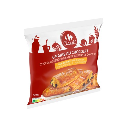 Carrefour Classic'' 6 Pains au Chocolat 420 g