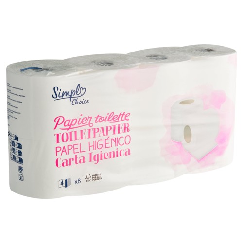 Simpl Choice Papier Toilette 4-Épaisseurs 8 Pièces
