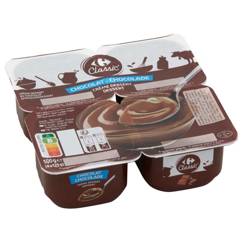 Carrefour Classic'' Chocolat Crème Dessert 4 x 125 g