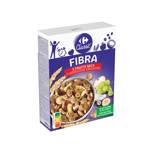Carrefour Classic'' Fibra 5 Fruits Secs 500 g