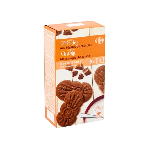 Carrefour Biscuits P''tit Dèj aux Pépites de Chocolat 400 g