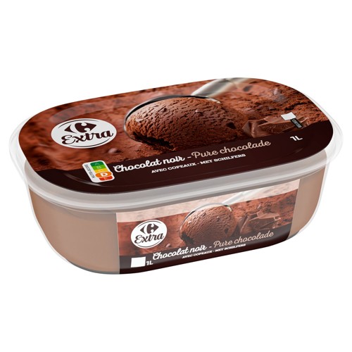 Carrefour Extra Crème Glacée Chocolat Noir 500 g