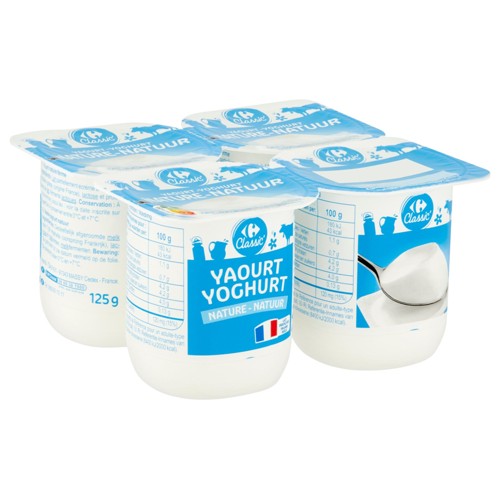 Carrefour Classic'' Yaourt Nature 4 x 125 g