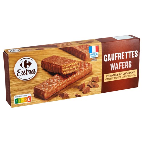 Carrefour Extra Gaufrettes Enrobées de Chocolat 150 g