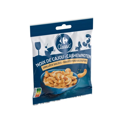 Carrefour Classic'' Noix de Cajou Grillées Salées 125 g