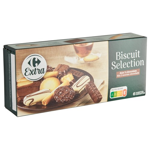 Carrefour Extra Biscuit Selection aux 3 Chocolats 200 g