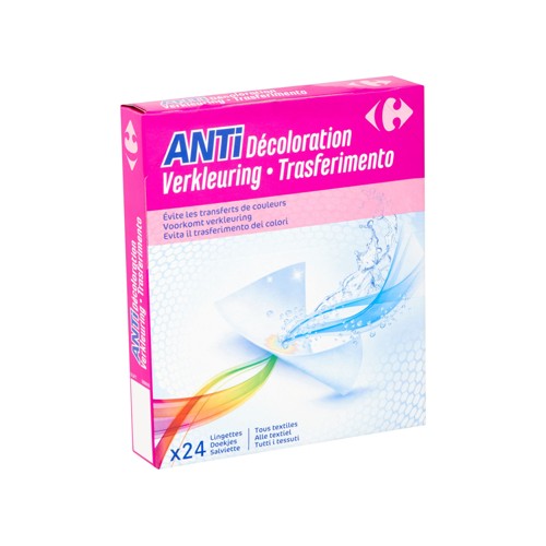 Carrefour Anti Décoloration 24 Lingettes