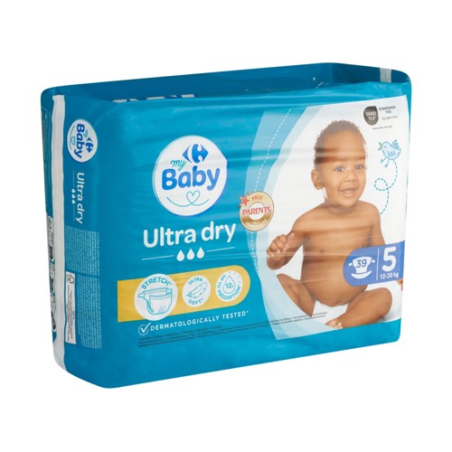Carrefour Baby Ultra Dry Couches 5 12-20 kg 39 Pièces