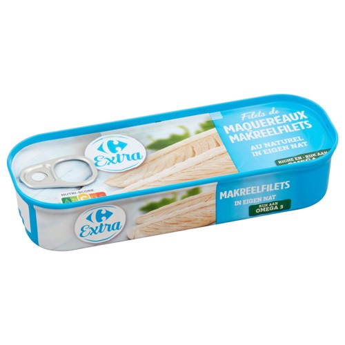 Carrefour Extra Filets de Maquereaux au Naturel 176 g